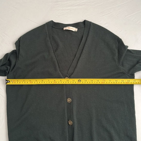 Tory Burch Madison English Green Reva button cardigan sweater XL - Picture 8 of 11